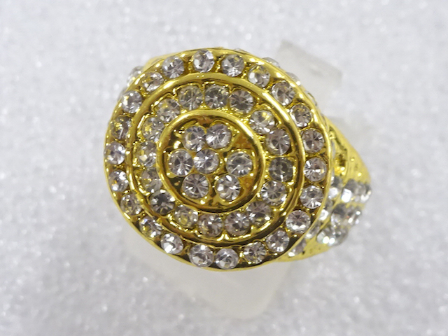 JAPANESE KIMONO / ANTIQUE CRYSTAL RING (SIZE 20.5)